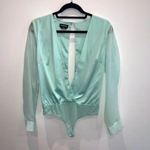 BEBE teal Bodysuit